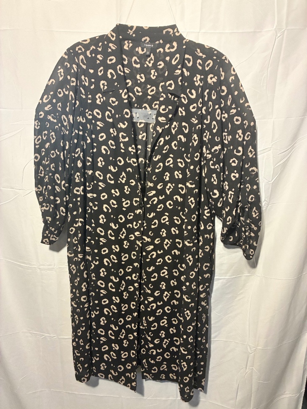 Torrid Size 6 Sheer Leopard Print Jacket/Cover Up